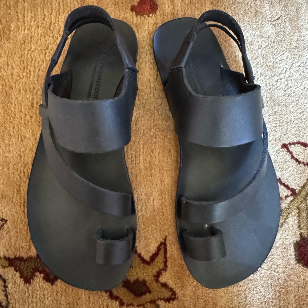Vivobarefoot Black Leather Sandals EU40 EUC